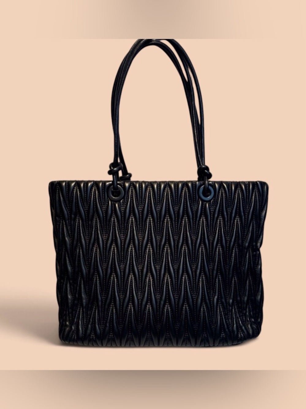 Urban Expressions Black Textured Tote